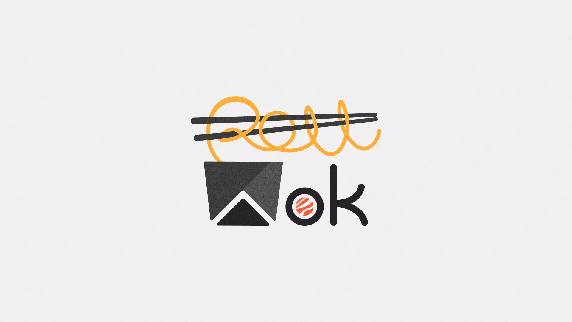 Разработка логотипа суши-бара «Roll Wok Club» в Гремячинске